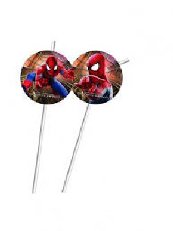 The Amazing Spiderman pack of straws The Amazing Spiderman pack of straws