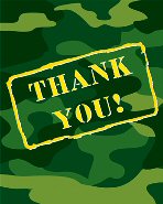 Camouflage And Army Party Thank You Cards