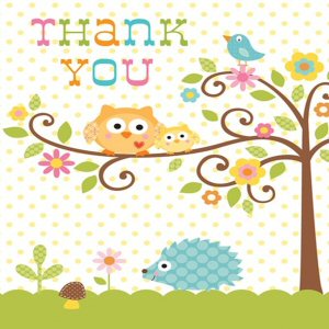 Owl Party Thank You Cards