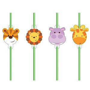 Jungle Friends party straws Jungle Friends party straws