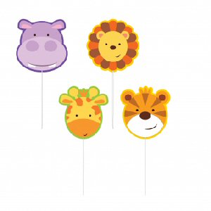 Jungle Friends Party Pick Candles Jungle Friends Party Pick Candles