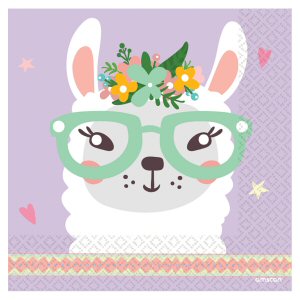 Llama Party Paper Luncheon Napkins