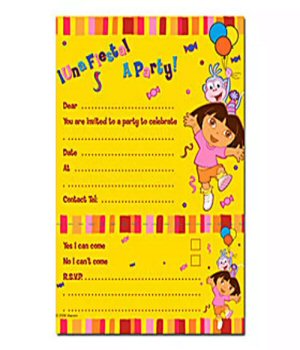 Dora Party Invitations Pad Dora Party Invitations Pad