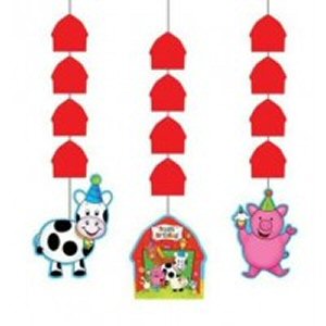 Barnyard Bash Party dangling cutouts