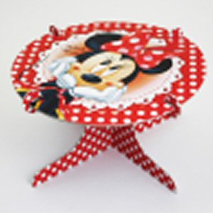 Minnie Mouse Red Polka Dot Single Tier Cake Stand Minnie Mouse Red Polka Dot Single Tier Cake Stand