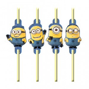 Minions Party Drinking Straws