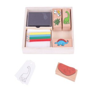 Wooden Dinosaur Stamp and Colour Wooden Dinosaur Stamp and Colour