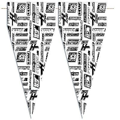 Adult Hot Wheels paper flag banner