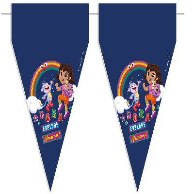 Dora paper party pennant bunting