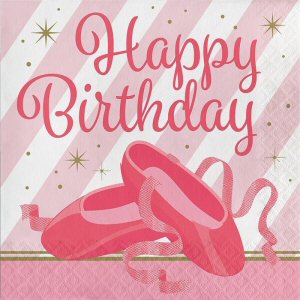HAPPY BIRTHDAY BALLET NAPKINS