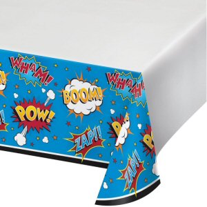 Superhero Slogans Plastic TableCover Superhero Slogans Plastic TableCover