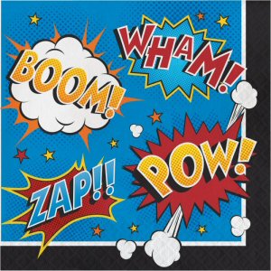 Superhero Slogans luncheon napkins Superhero Slogans luncheon napkins