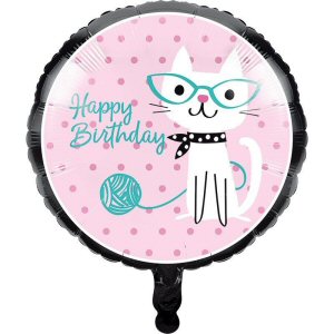 Purr-fect Cat Party foil balloon