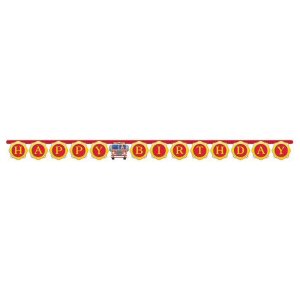 FLAMING FIRE TRUCK HAPPY BIRTHDAY GARLAND FLAMING FIRE TRUCK HAPPY BIRTHDAY GARLAND