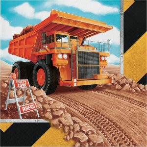 Big Dig Construction Paper Party Napkins