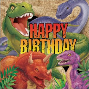 Dino Blast Happy Birthday Lunch Napkins