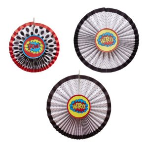 Pop Art Party Superhero Comic Pinwheel Decorations Pop Art Party Superhero Comic Pinwheel Decorations