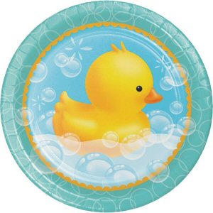 Bubble Bath Ducklings paper party plates