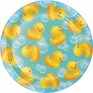 Bubble Bath Ducklings paper party plates 18cm