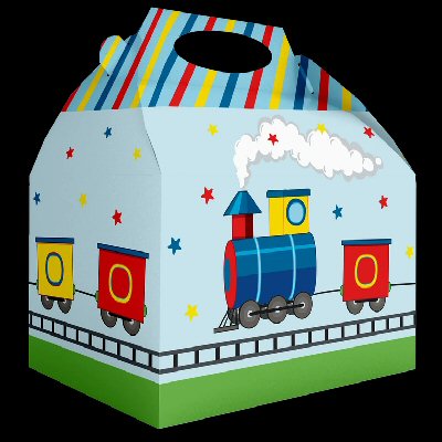 All Aboard Lil Train party boxes