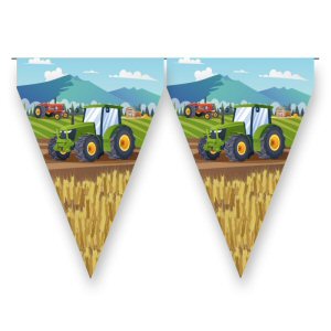 Tractor Time Party Banner Pennant Bunting