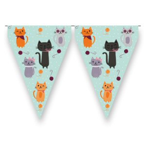 Purr-Fect Party Pennant banner bunting