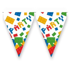 Building Blocks Party Paper Flag Bunting Building Blocks Party Paper Flag Bunting