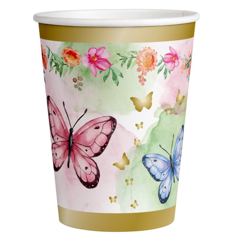 8 Butterfly Shimmer Paper Party