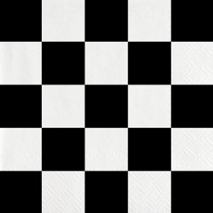 Black and White Check Party Supplies