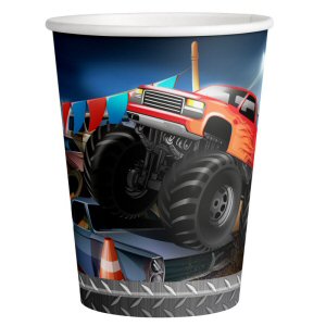 Monster Truck Rally Paper Cups