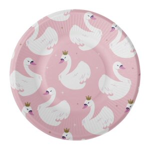 Stylish Swan Party Plates 18cm
