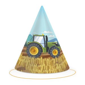 Tractor Time Party cone hat