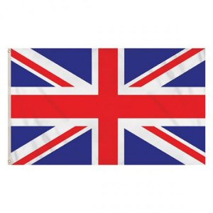 Union Jack Fabric Flag with Eyelets