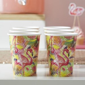 Flamingo Fun Tropical Paper Cups 