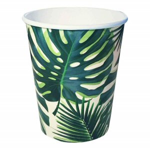 Tropical Palm Leaf Paper Cups