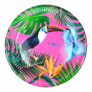 Tropical Fiesta Medium Bright Paper Plates