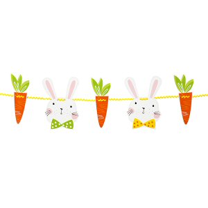 Easter rabbit and carrot bunting Easter rabbit and carrot bunting