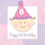 1st Birthday Girl Napkin
