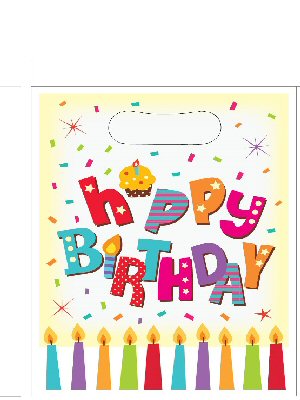 Happy Birthday Candles Party Loot Bags
