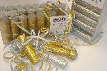 Box of Holographic Paper Streamers Gold
