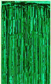 Dark Green Foil Curtain