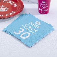 Keep Calm 30th Party Napkins