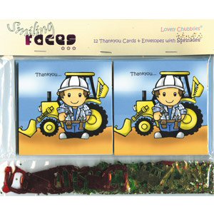 Builder thank you's with confetti