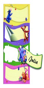 Winnie the Pooh Party Name Stickers Winnie the Pooh Party Name Stickers
