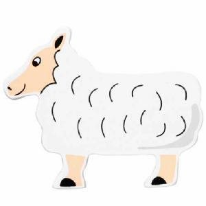 Wooden white sheep Wooden white sheep