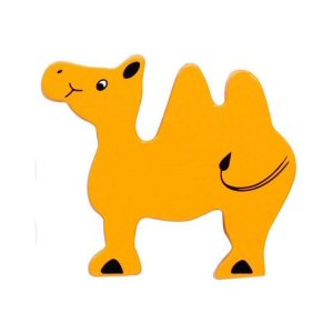 Painted wooden camel figure Painted wooden camel figure