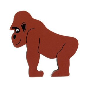 Painted wooden gorilla figure Painted wooden gorilla figure