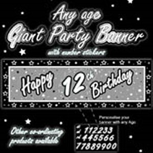 Any Age Black Giant Banner