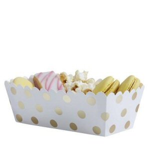 Gold spotty snack trays