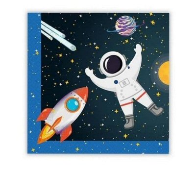 Rocket Space paper party napkins